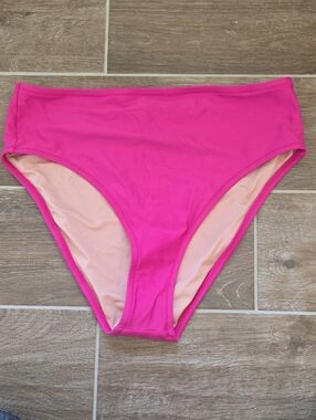 J. Crew Hot Pink High-Rise Bikini Bottoms